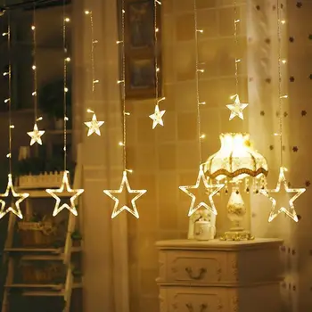 

2.5M LED Lights AC 220V Romantic Fairy Star LED Curtain String Lighting Strip Holiday Wedding Garland Party Decoration