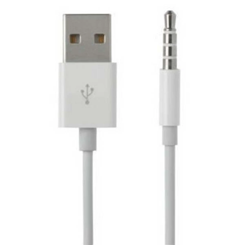 

3.5mm Jack AUX to USB 2.0 Charger Data Sync Audio Adapter Cable for Apple iPod Shuffle 3rd 4th 5th 6th gen MP3 MP4 Player Cord