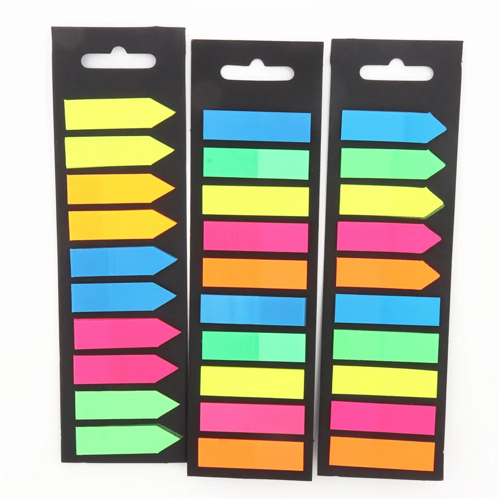 

200 sheets Fluorescence colour Memo Pad Self Adhesive Sticky Notes Bookmark Marker Memo Sticker Paper School office Supplies