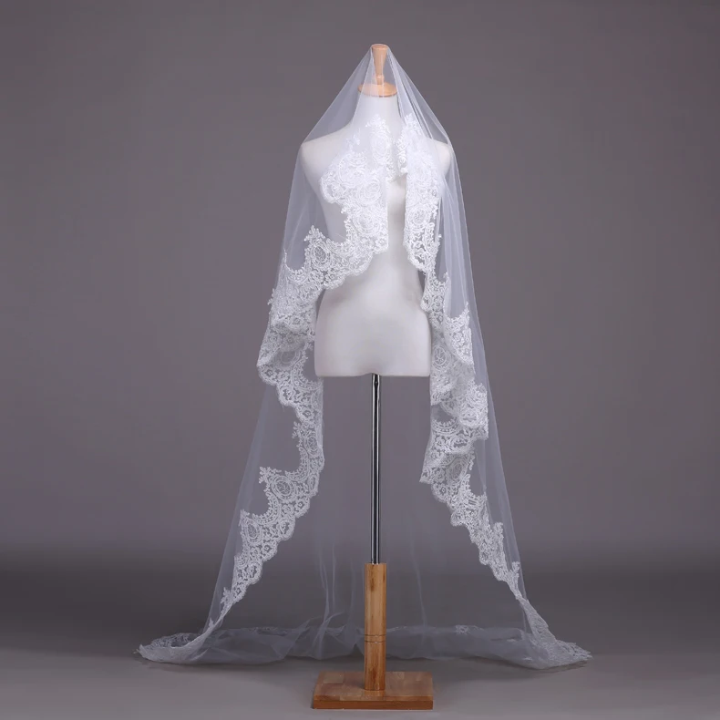 Однослойная кружевная Фата свадебная фата длиной 1 8 м|veil bridal|lace veilwedding veil |