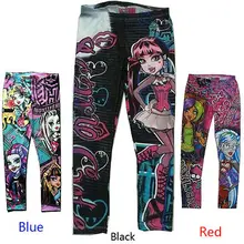New 2016 Baby Girl Monster High Monster hight Print Pencil Pants Children Clothes Leggings Kids Clothing Capris