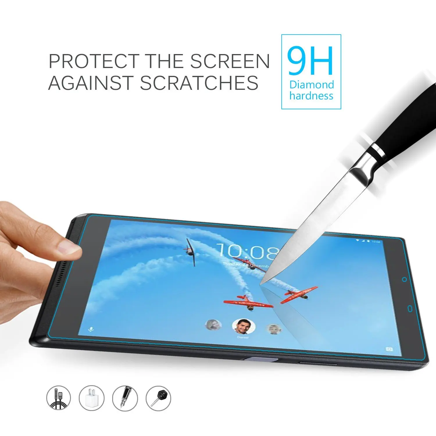 Протектор экрана для Lenovo Tab 4 8 Plus TB 8704 8704F (TAB4 Plus) 9H HD прозрачное закаленное