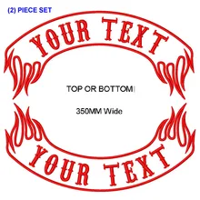 350 мм шириной 2 шт сверху или снизу Мотоцикл Байкер пользовательские вышитые MC рокер патч широкий жилет