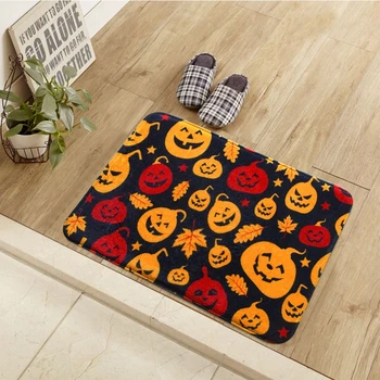 

Halloween Pumpkin Printed Room Mats Bathroom Kitchen Carpets Welcome Doormats Rugs For Living Room Anti-Slip Floor Tapete