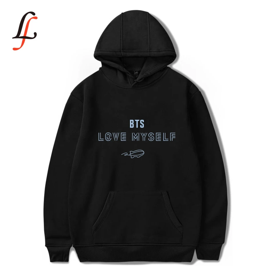2019 Hot Kpop BTS Love Yourself  Hoodies Sweatshirt Spring Autumn Long Sleeve Plus Size Men Women Hoodies
