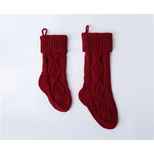 Рождественский подарок сумка Вязаный рождественский подвесной, для конфет носки украшения для дома и сада праздник