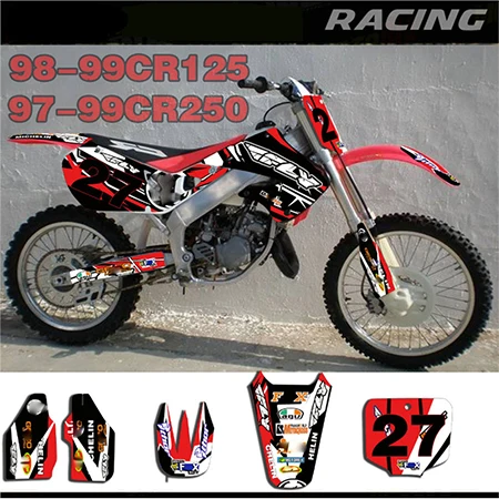 Для Honda CR 125 250 CR125 1998 1999 CR250 1997 мотоцикл заказной номер стиксы графика фоны