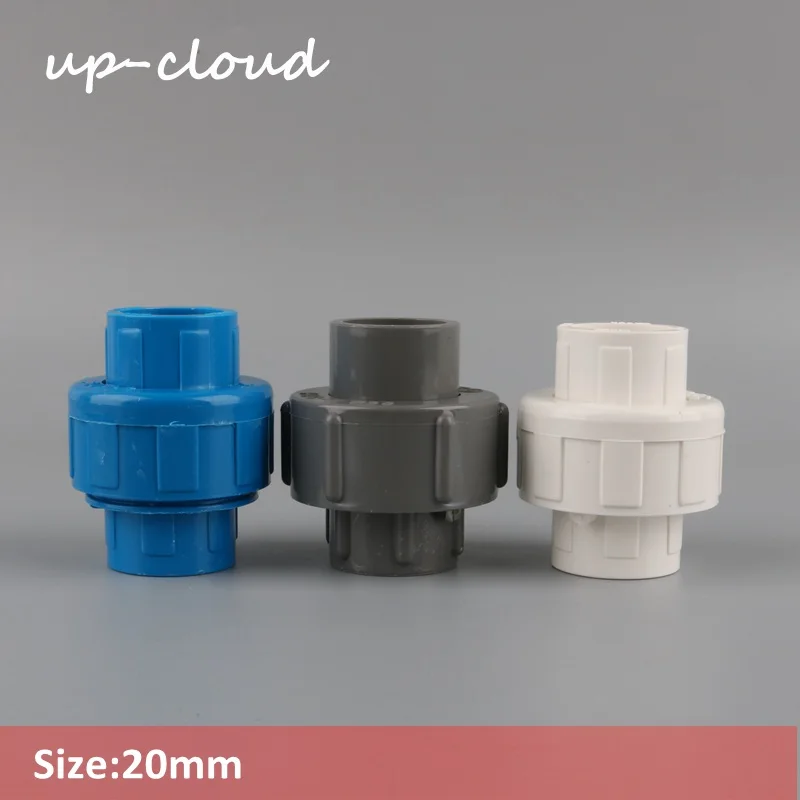 

2pcs Inside diameter 20mm PVC Union Water Pipe Connector Plumbing Accessories Detachable Repair Connector For Garden Irrigation