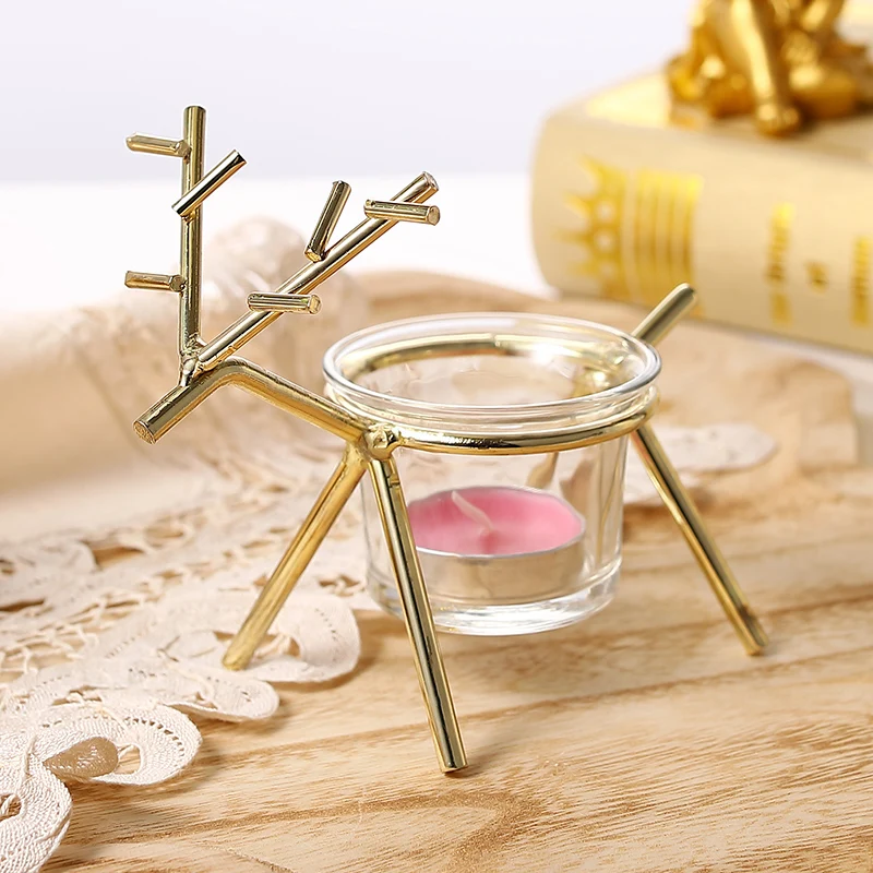 Buy Reindeer candle holders holiday gift candle stand