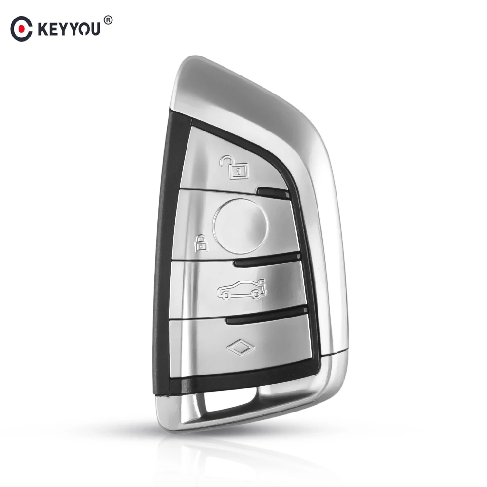

KEYYOU Replacement 4 Buttons Smart Card Car Key Shell For BMW 3 5 Series X1 X5 X6 Z4 X5M X6M Auto Remote Key Case Fob Cover