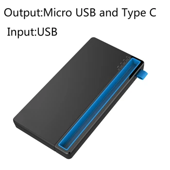 

Micro USB and Type C Power Bank 10000mAh for Xiaomi Oneplus LG Mobile Phone With Slot High Quality External Battery Powerbank