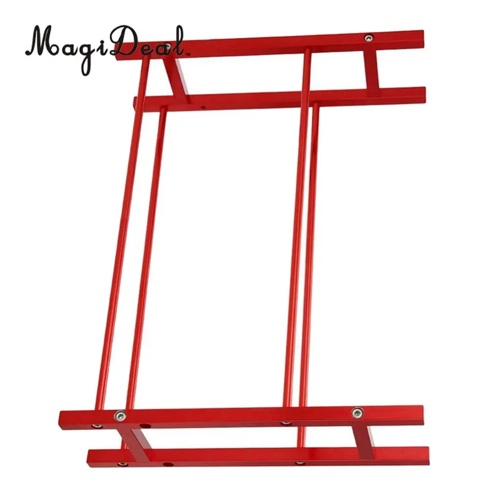 MagiDeal High Quality Aluminum Red Tire Rack Storage Garage Organizer for RC4WD TF2 SCX10 D90 1/10 RC Car Truck Crawler Tires