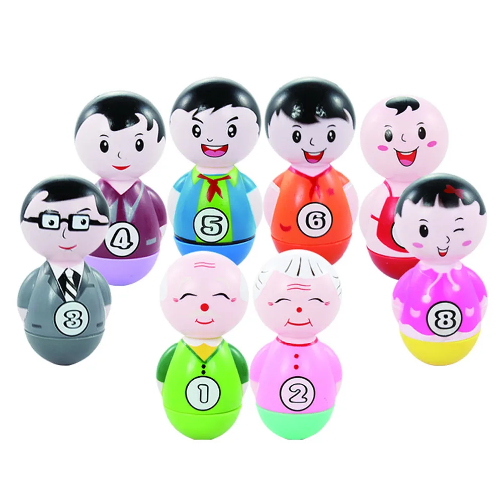 8 шт. милая игрушка неваляшка Roly poly семейные фигурки набор кукол познавательные