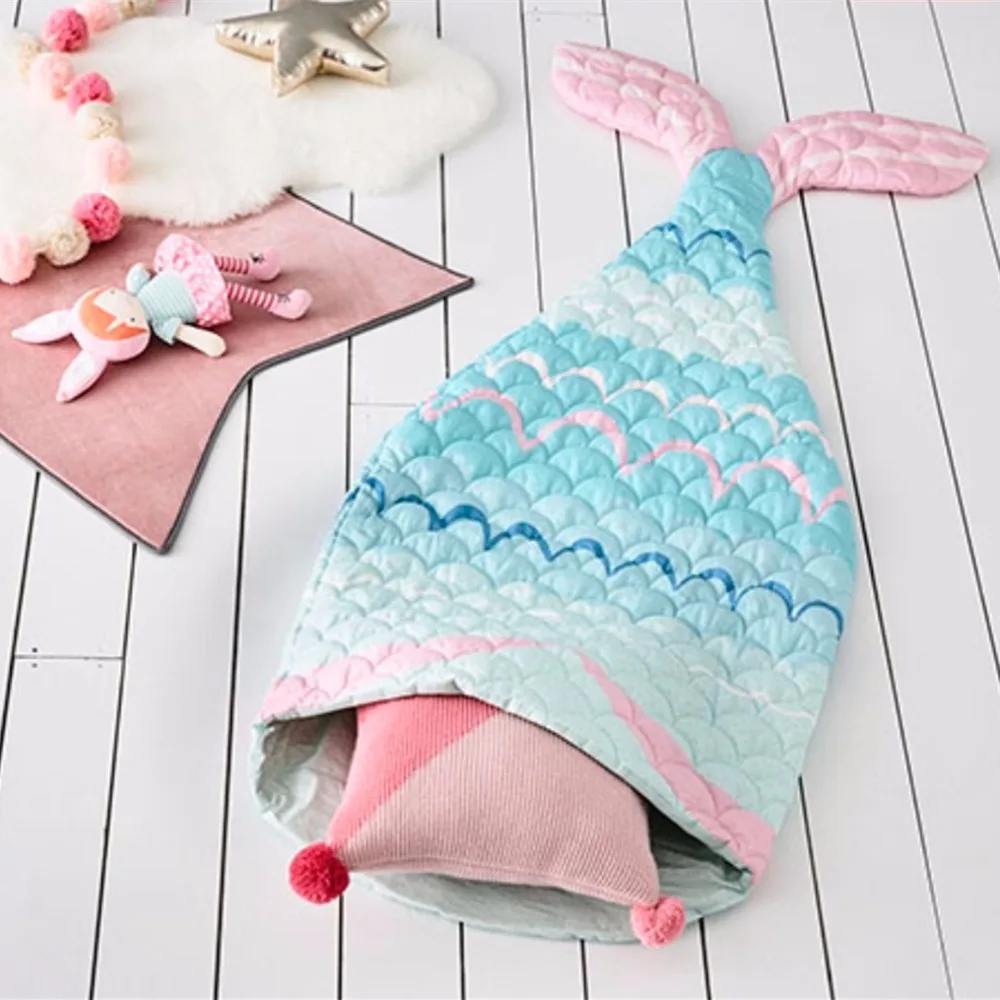 Зимние спальные мешки детский конверт для коляски детский спальный мешок хвост русалки детское одеяло - Цвет: color as shown