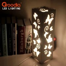 40W Decorative table lamp vintage Wood Plastic Rustic Style Brief Modern Lampshade Living Room Bedroom AC110-220V desk light
