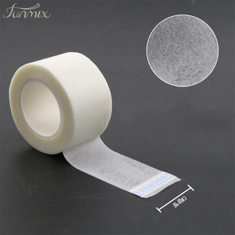 

Brand FUNMIX 2pcs Tape for Eyelash Extensions Medical Tape Supply Eye Pad Eyelash Extension non-woven Big Size 2.5*910CM