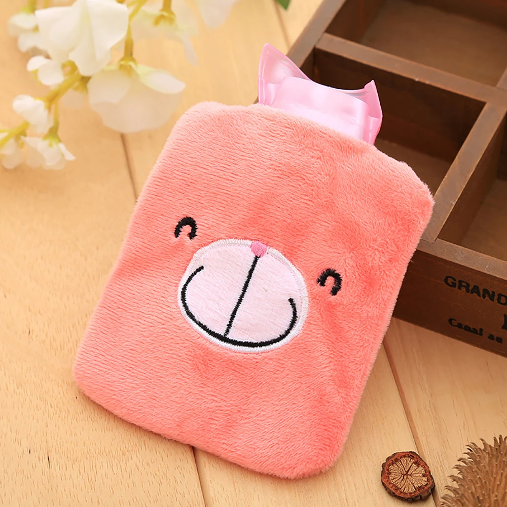 

Cartoon Water Injection Hot Water Bottle Explosion-proof Watering Plush Warm Water Bag Hand Warmer