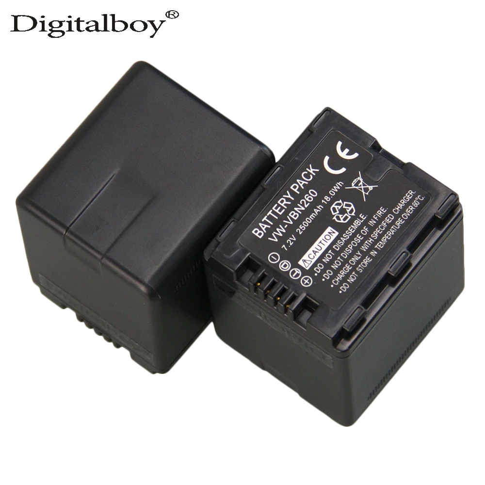Wholesales 2pcs Lot VW VBN260 VW VBN260 VW VBN260 Replacement Digital Camera Battery For Panasonic HDC