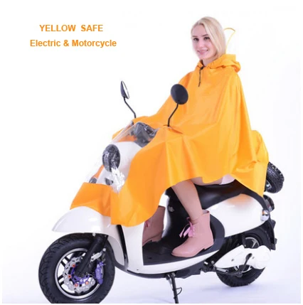 Моды Burberry_ Men Для женщин s длинные Плащи желтый один мотоцикл пончо для женщин; Большие размеры красный плащ утолщение большой шляпы - Цвет: Yellow Safe Poncho