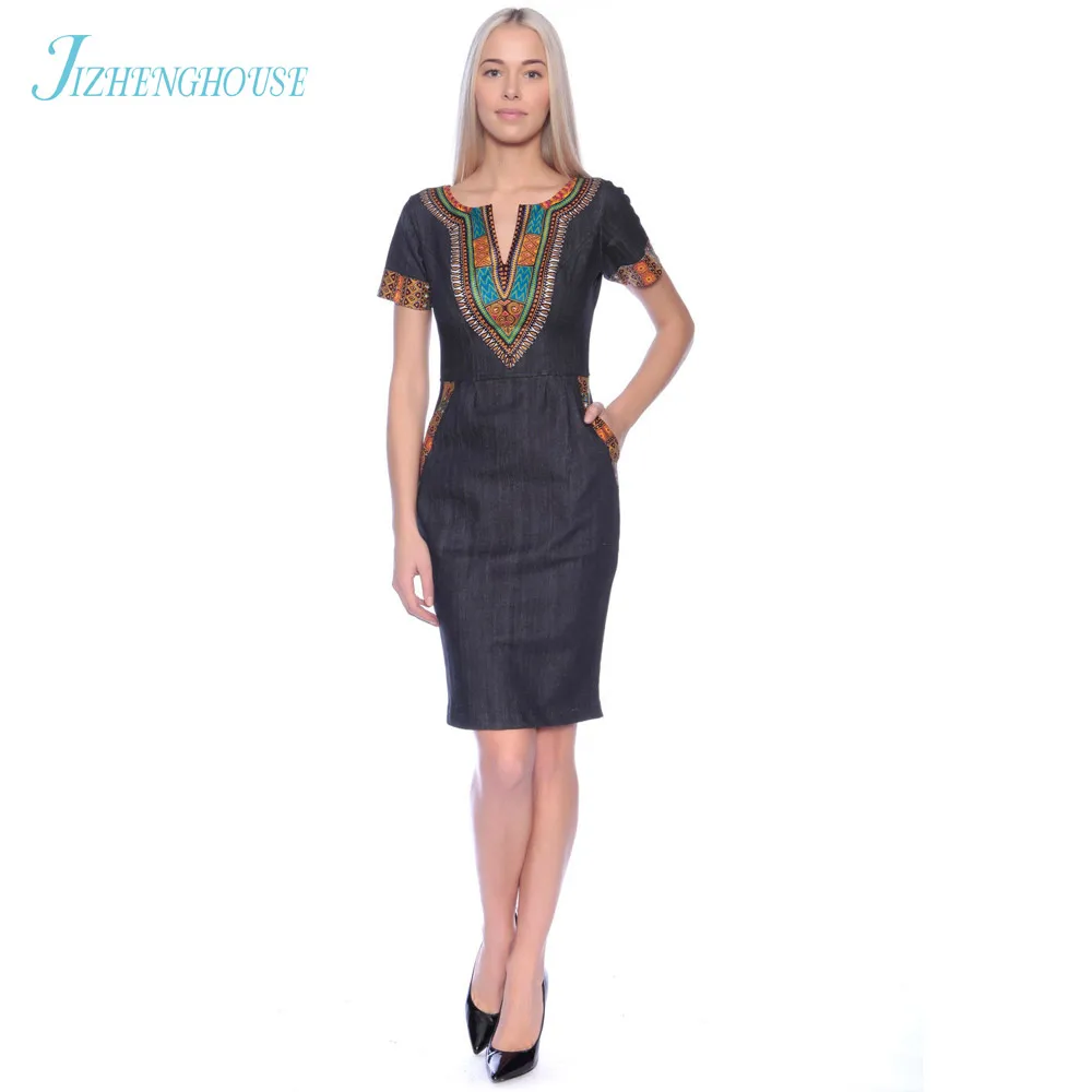 JIZHENGHOUSE 2018 Women Summer Denim Dress Jeans Short