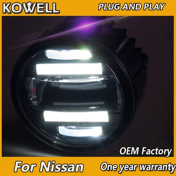 

KOWELL Car Styling Fog Lamp for Nissan PATROL Murano Quest Pathfinder LED Fog Light Angel Eye Fog Lamp LED DRL 3 function model