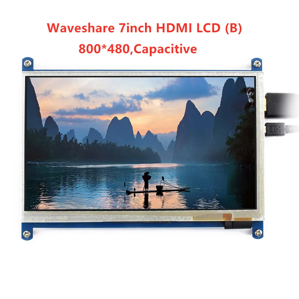 Waveshare7inch HDMI lcd(B), 800*480,7 ''емкостный сенсорный экран, HDMI интерфейс, для Raspberry Pi, поддержка Windows10/8,1/8/7