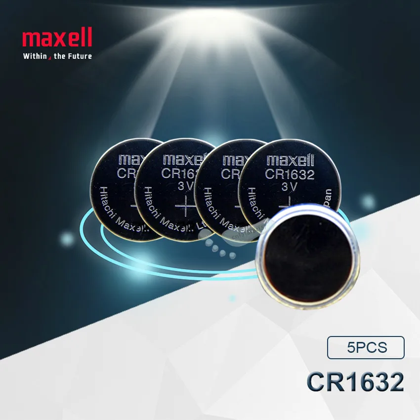 

5pc Maxell Original cr1632 3v button cell coin lithium batteries for watch car toy BR1632 ECR1632 DL1632 KCR1632 LM1632 KL1632