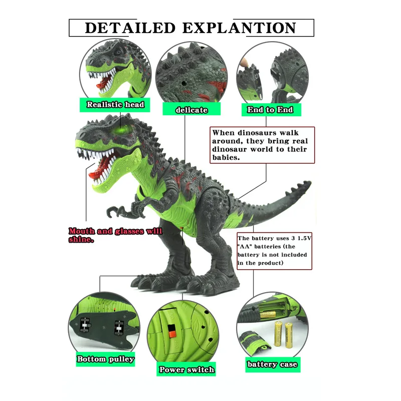 Электрическая ходьба, яйца со звуком, животные, тираннозавр, Рекс, овираптор, модель динозавров, детские игрушки, рождественский подарок