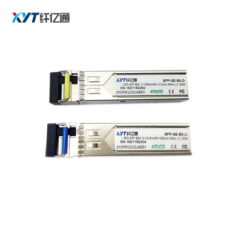 

1 Pairs SFP 1.25G 1310/1550 FP 40km SFP 1.25G 1550Tx/1310Rx DFB,40km SFP Module