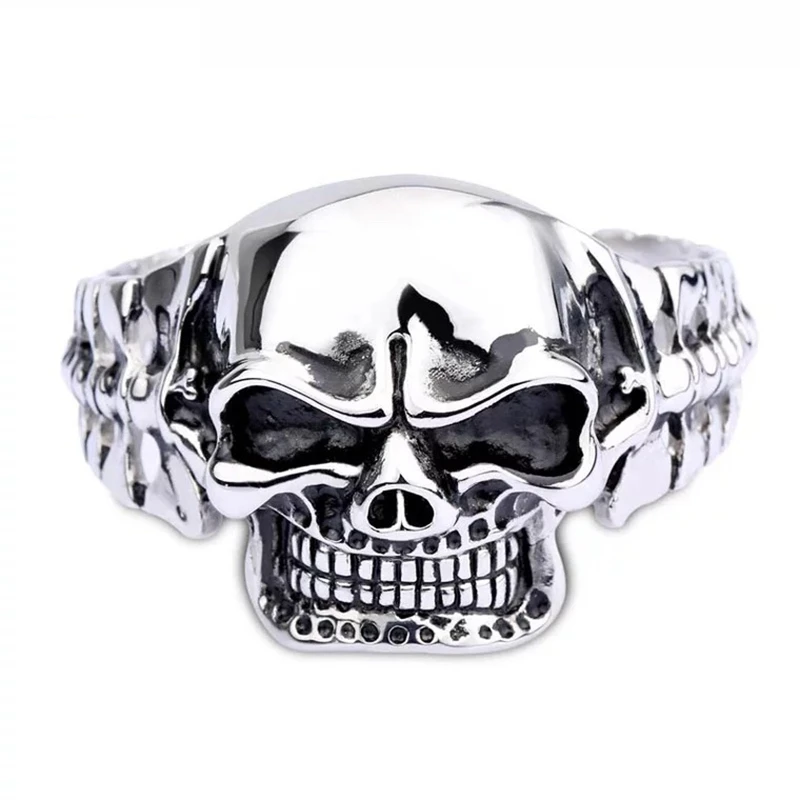 men skull bangle