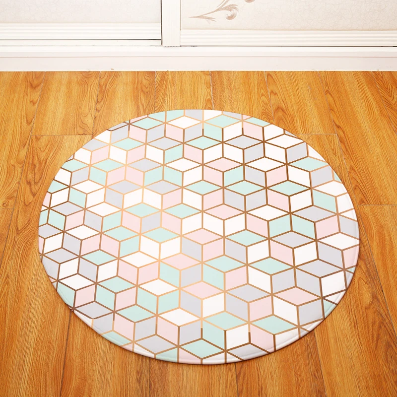 Геометрический элемент круглый Tapete для гостиная спальня домашний декоративный ковер ковры для детей мягкий игровой коврик