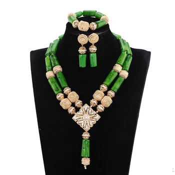 

Classic Green red nigerian beads sets wine nigerian beads necklaces corals indian bridal jewelry sets Free shipping JB112
