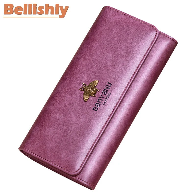 Bellishly diorhomme известный бренд Женская мода длинные кошельки женский Guci GG пчелы
