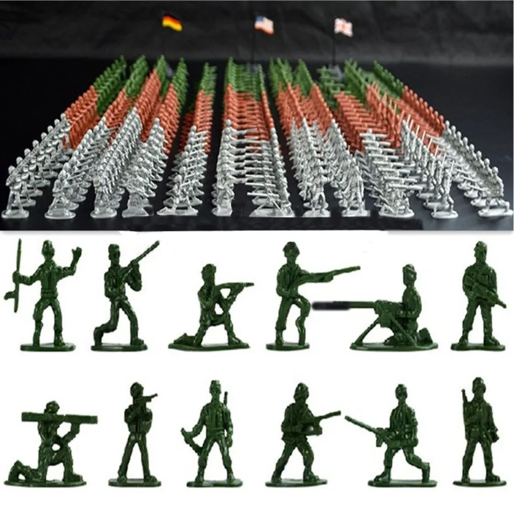 260er Set soldats figurines militaire armée Figurines voiture avion Drapeau Set