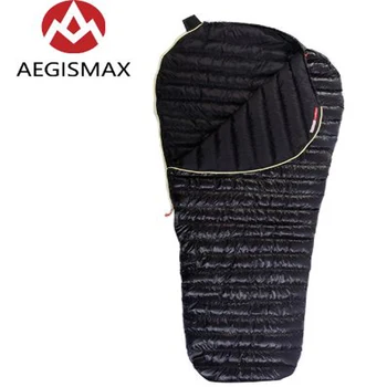 

AEGISMAX Outdoor Camping Ultralight 95% Goose Down Mummy Black Sleeping Bag Three-Season Down Sleeping Bag Outdoor Lazy bag