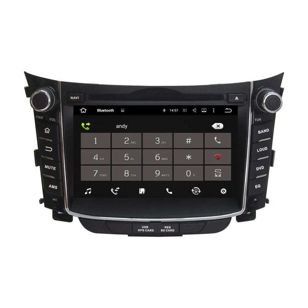 Best KLYDE 7" 2 Din Android 8.1 Car Radio For Hyundai I30 2011-2014 Car Audio Multimedia Player Car Stereo Mirror Link DVD Steering 2