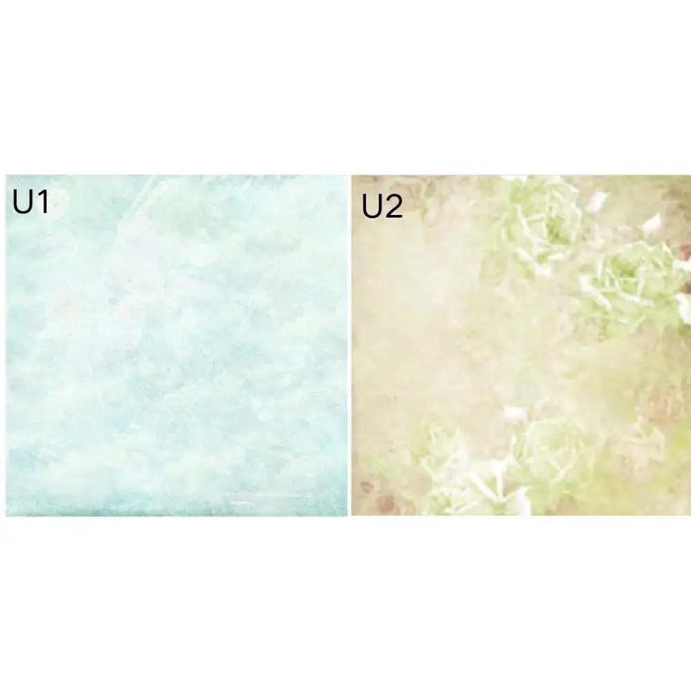 U1U2 Фон для фотосъемки новорожденных из ткани без запястья; фон для фотосъемки с изображением деревянного пола; цветочный узор; слой для фотосъемки - Цвет: U1U2