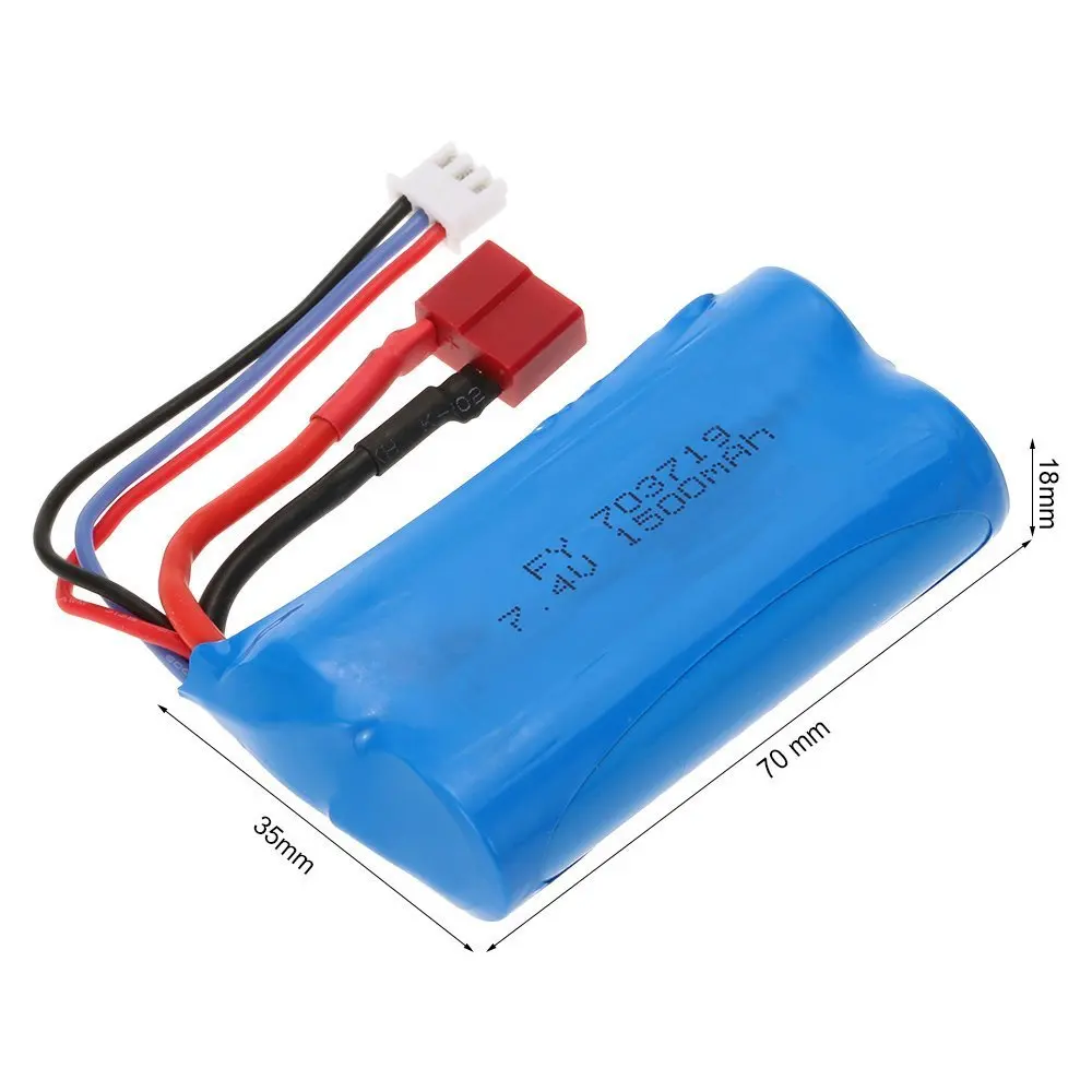 Wltoys 7 4 V 1500 мА/ч Батарея с Т образный разъем для FEIYUE FY 03 FY01 FY02 12428 12401 12402 12403 12404 12423 +