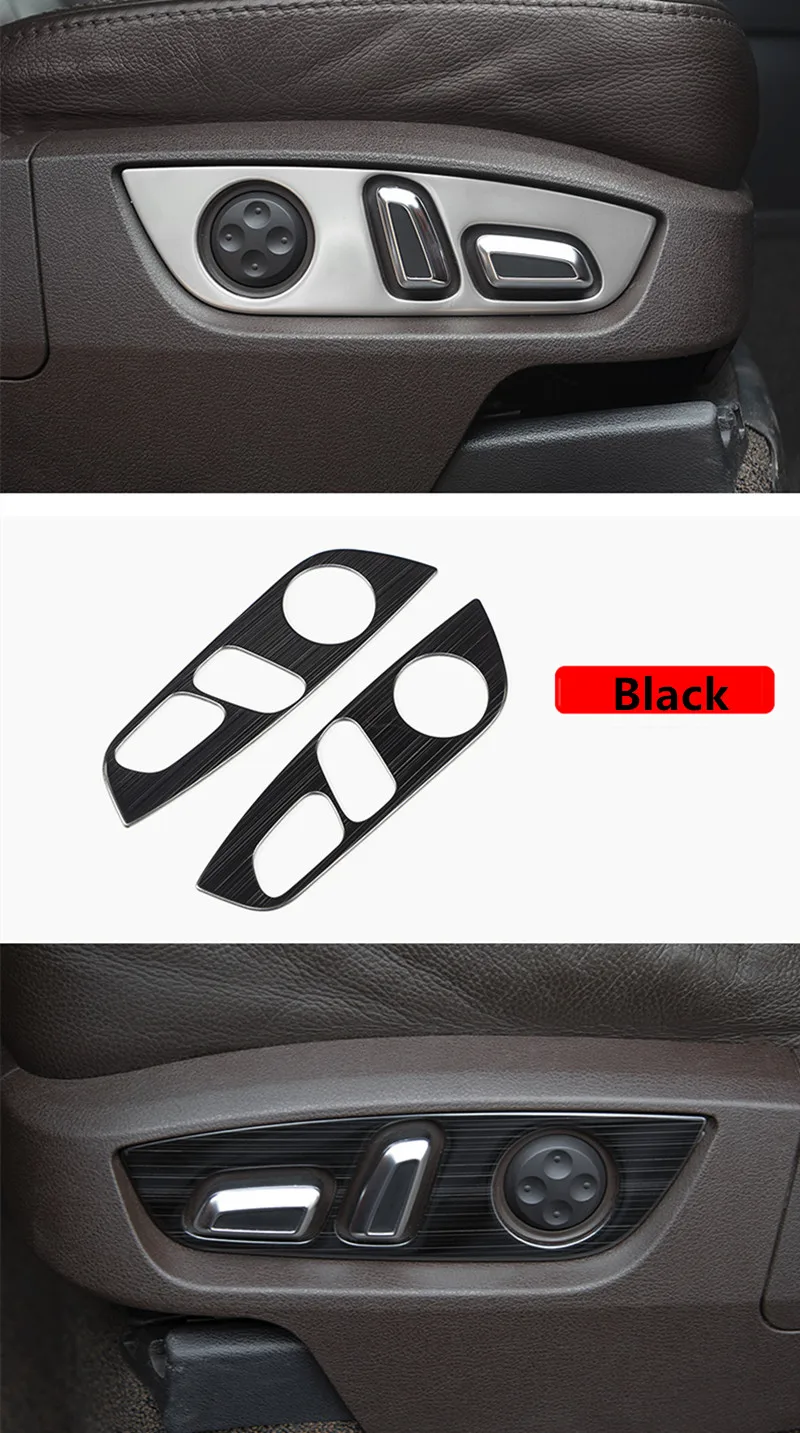 Автомобильные дверные сиденья регулировочные кнопки декоративная рамка Чехлы переключатель панели наклейки Накладка для Audi Q7 2008-15 интерьер авто аксессуары