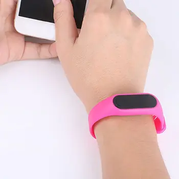 

Men's Casual Fashion Electronic Digital Watch LED Mirror Rubber Bracelet Watch
