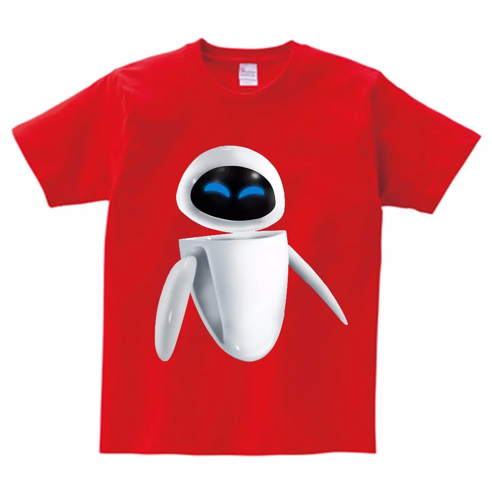 cute WALL-E robot funny tshirt Children summer T shirt new white casual Tee shirt Children walle T Shirt MJ