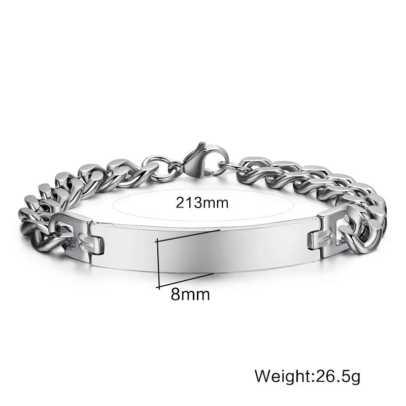 

316l stainless steel bracelet & bangle for men ID bracelets jewelry never rust bracelets for women