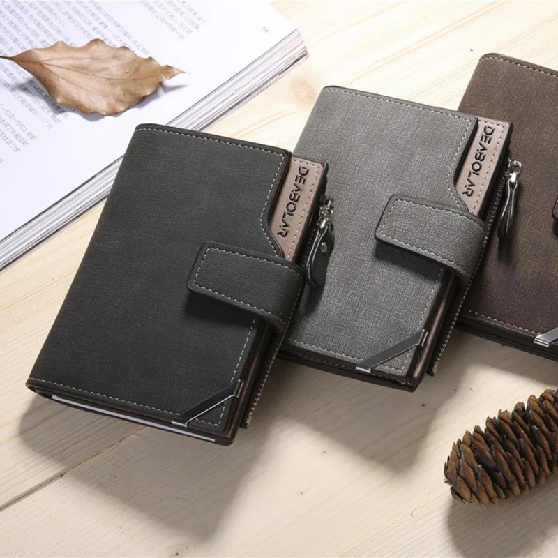 

Vintage Men's Multi-function Short Drivers License Wallet Fashion Wallets Money Clip