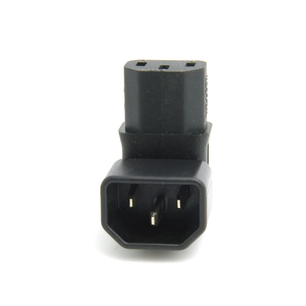 

CY IEC Male C14 to Down Right Angled 90 Degrdd IEC Female C13 Power Extension Adapter