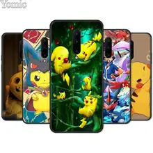 Black Case for Oneplus 7 7 Pro 6 6T 5T Silicone Phone Case for Oneplus 7 7Pro Pink cute Pokemons Pika Soft Cover Shell