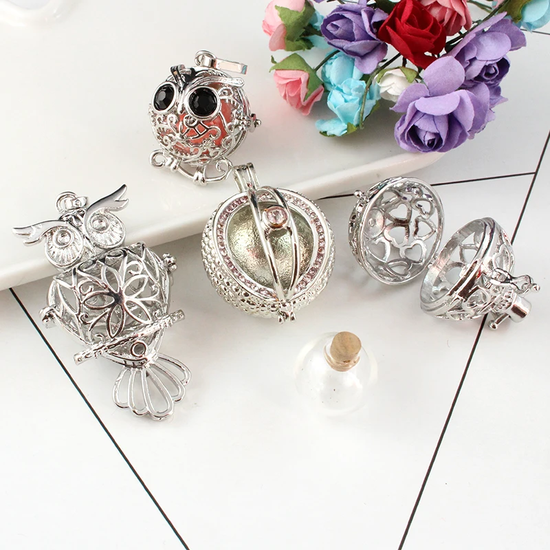 

1PC Cage Locket with Fillable Glass Orb Cremation Jewelry Memorial Jewelry Pendant Keepsake Locket pendants