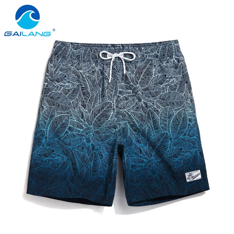 GAILANG العلامة التجارية الرجال شورتات للبحر الملاكم جذوع Boardshorts ملابس سباحة رجالي المايوه برمودا قصيرة قيعان سريعة تجفيف عارضة الملاكم