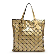 Famosa Marca Bao Bao issey Bolsos de Mujer Bolsas de Tela Escocesa Pliega miyak Bolso Shopper Bolsa de Hombro de La Manera Totes Sac a principal 9*9