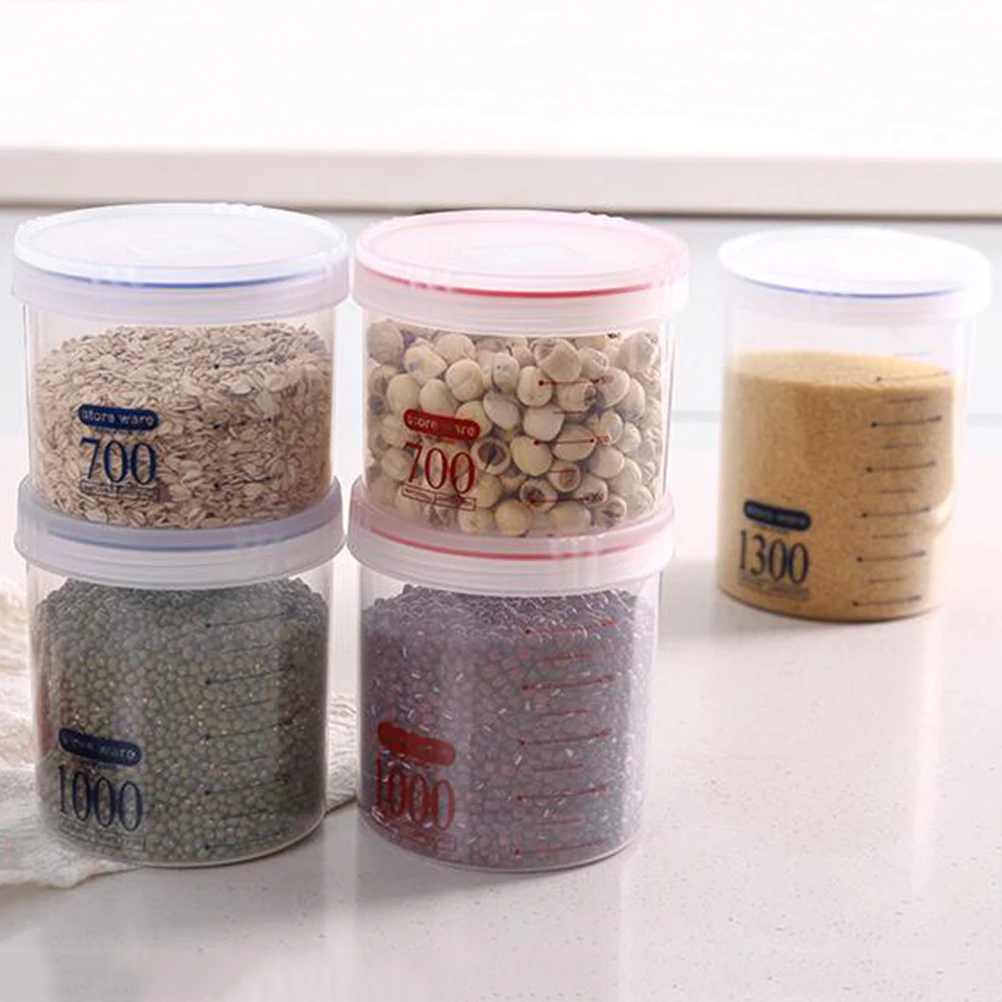 Герметичный контейнер-органайзер для кухни, влагонепроницаемый прозрачный пластиковый шкафчик для закусок, для сухих продуктов, овсянки, риса