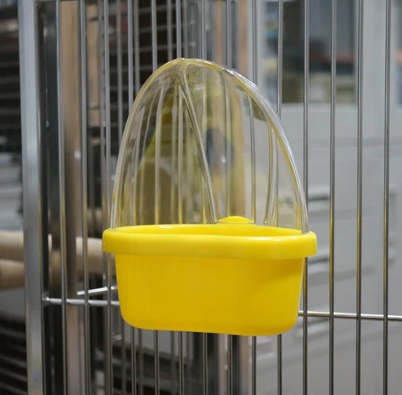 recipiente de alimento do papagaio da caixa da alimentação da prova do derramamento do pássaro de caitec morde resistente menos alimentação waste